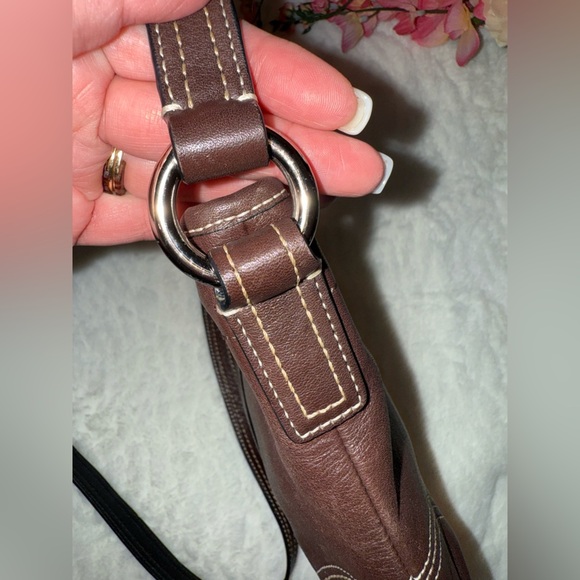 Coach Dark Brown Leather Crossbody Bag - Picture 7 of 10